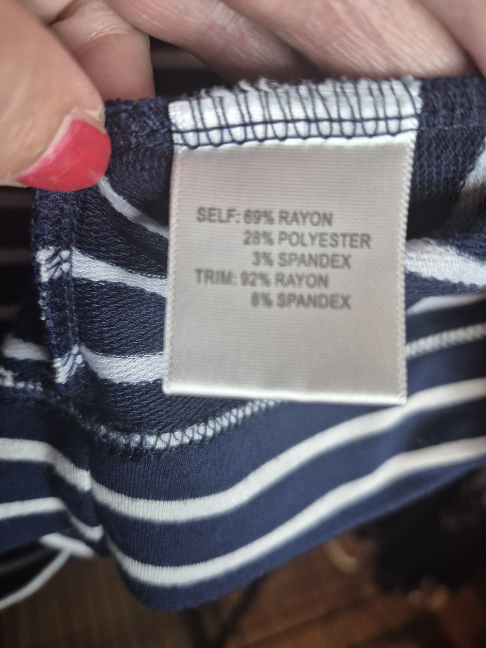 Jane and Delancey Navy and White Striped Polo Tank - Picture 7 of 8